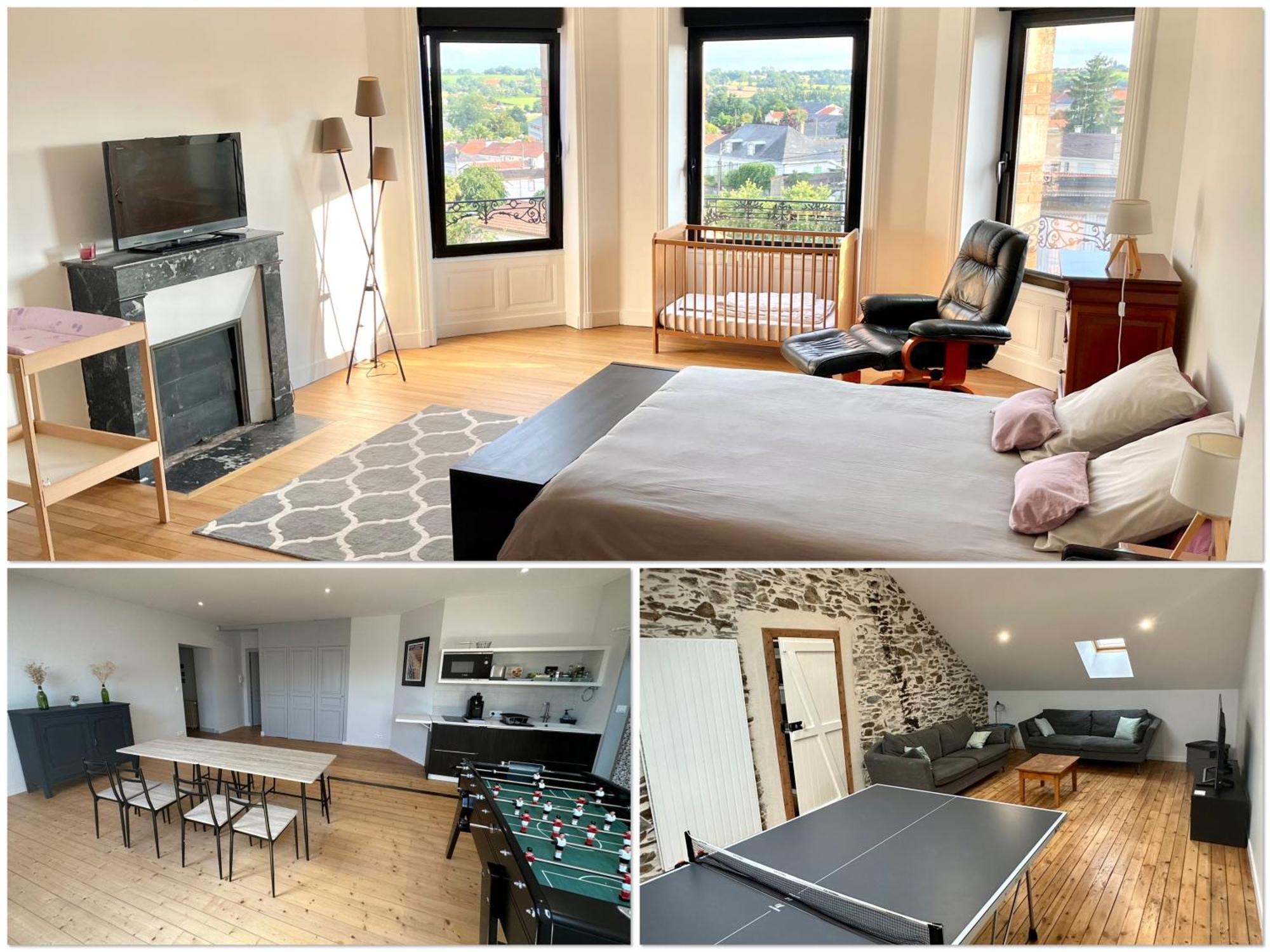 Appartement 160M2 - 2E Etage Maison De Maitre Beaupréau-en-Mauges Eksteriør bilde